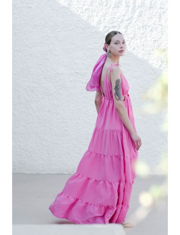 Lilith Pembe Maxi Elbise
